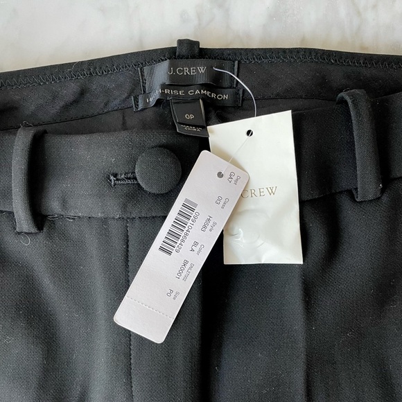 NWT J Crew Petite Black High Rise Cameron Pants Size P0 - Picture 5 of 5